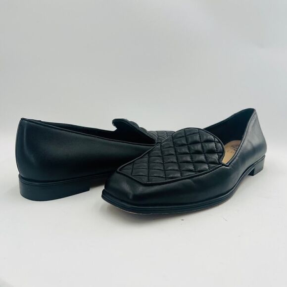 Vince Camuto Regintia Diamond Quilted Loafer Black Shoe Size 6 - Picture 5 of 14